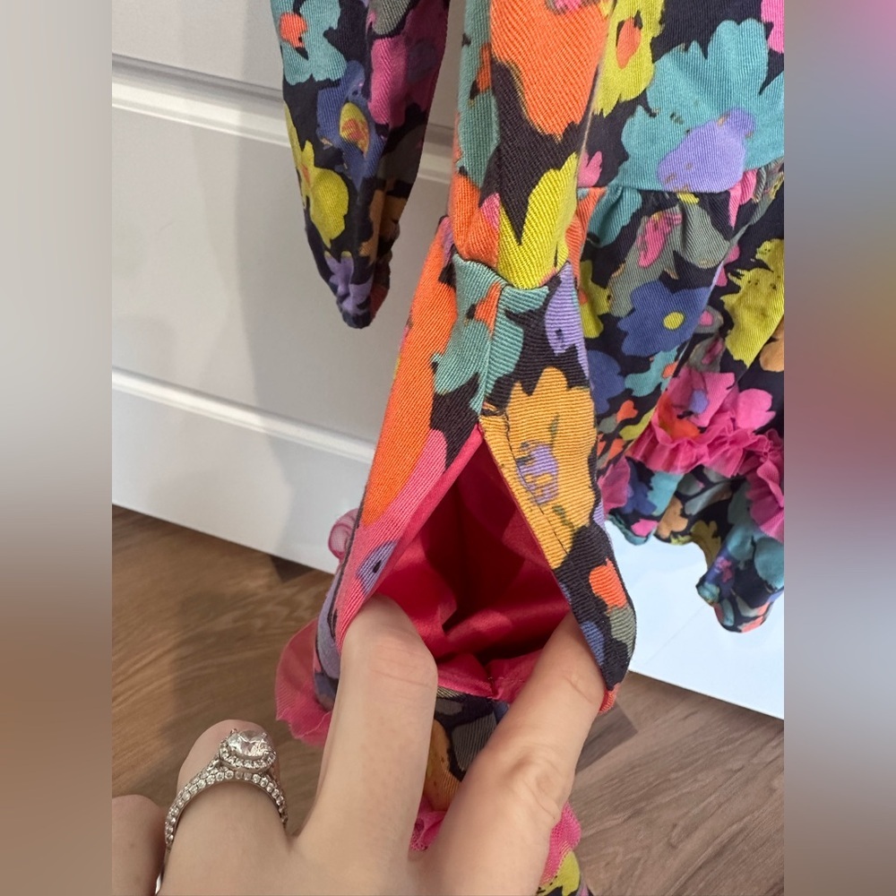Finding Foxtale Floral Dress with a pink bow size 4 - Picture 4 of 5